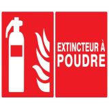 Panneau EXTINCTEUR A POUDRE 330x200 NO Taliaplast 621109