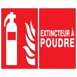Panneau EXTINCTEUR A POUDRE 330x200 NO Taliaplast 621109