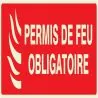 Panneau PERMIS DE FEU OBLIGATOIRE NORM Taliaplast 636119