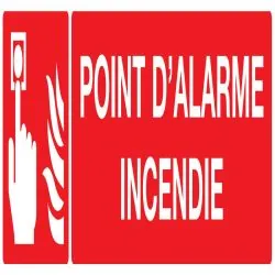 Panneau POINT D'ALARME INCENDIE 200x52 Taliaplast 620103