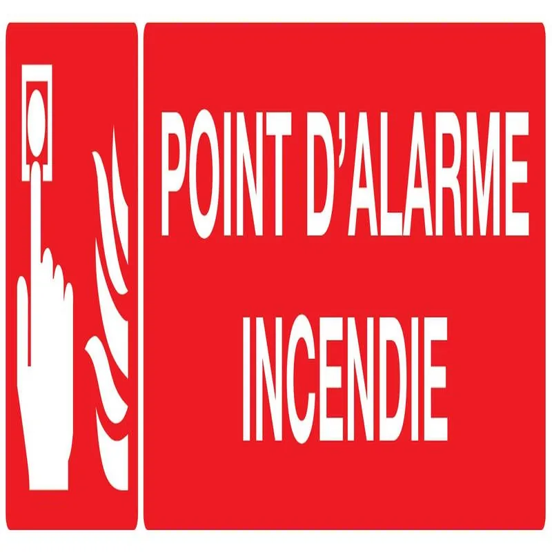 Panneau POINT D'ALARME INCENDIE 200x52 Taliaplast 620103