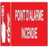 Panneau POINT D'ALARME INCENDIE 330x75 Taliaplast 625103