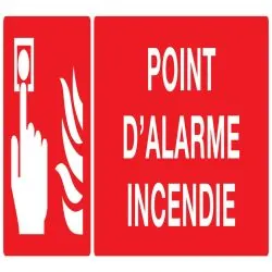Panneau POINT D'ALARME INCENDIE NORMAS Taliaplast 626103