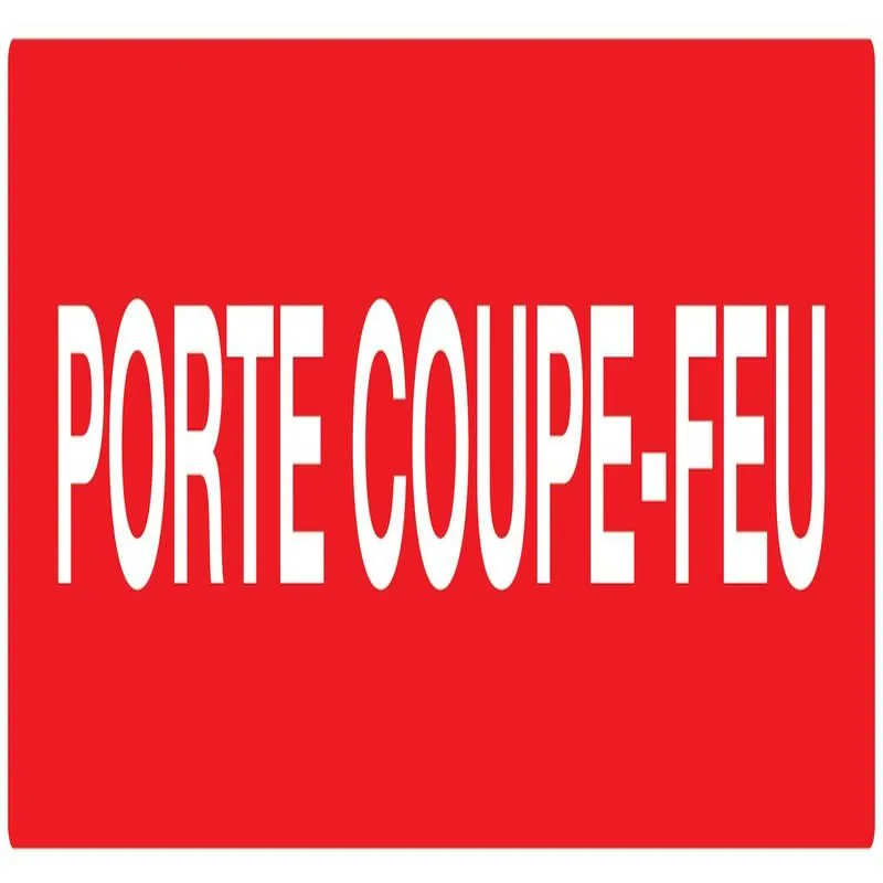 Panneau PORTE COUPE FEU N0 1 NORMASIGN Taliaplast 625104