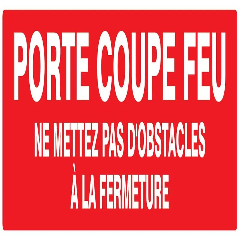 Panneau PORTE COUPE FEU (+texte)200x52 Taliaplast 620121