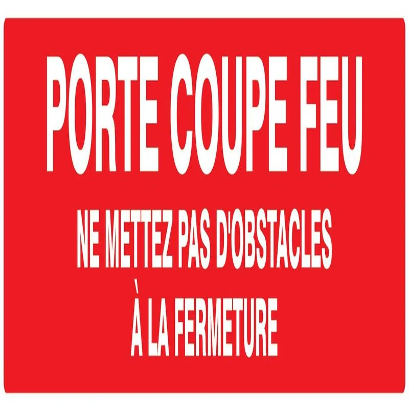 Panneau PORTE COUPE FEU (+texte)330x75 Taliaplast 625121