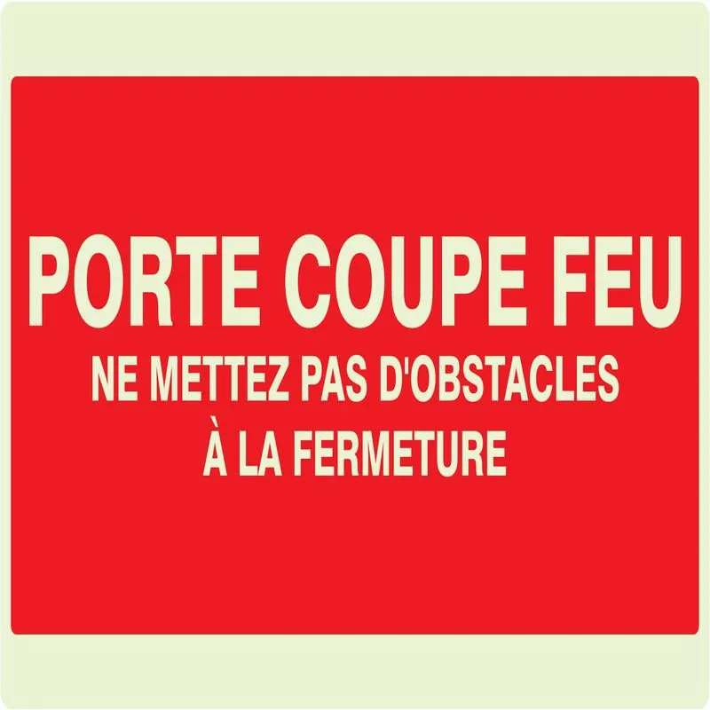 Panneau PORTE COUPE FEU N0 2 NORMASIGN Taliaplast 631104