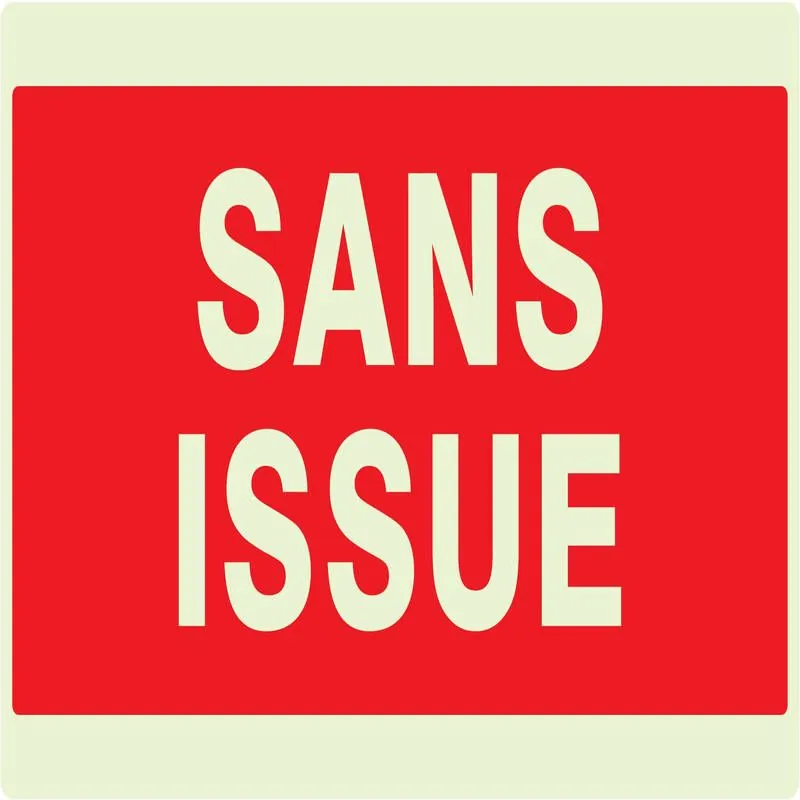 Panneau SANS ISSUE (INCENDIE) NORMASIG Taliaplast 631124