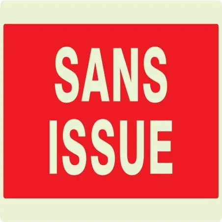 Panneau SANS ISSUE (INCENDIE) NORMASIG Taliaplast 631124