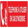 Panneau TELEPHONE D'URGENCE 200x52 NOR Taliaplast 620126