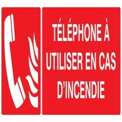 Panneau TELEPHONE D'URGENCE 330X120 NO Taliaplast 626126