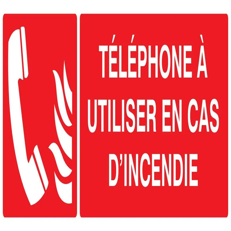 Panneau TELEPHONE D'URGENCE 330X120 NO Taliaplast 626126