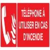 Panneau TELEPHONE D'URGENCE 330X120 NO Taliaplast 626126