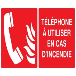 Panneau TELEPHONE D'URGENCE 330x200 NO Taliaplast 621126