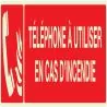 Panneau TELEPHONE A UTILISER EN CAS D' Taliaplast 635126