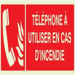 Panneau TELEPHONE UTILISER CAS URGENCE Taliaplast 636126