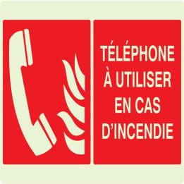 Panneau TELEPHONE UTILISER CAS URGENCE Taliaplast 631126