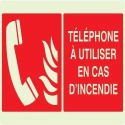 Panneau TELEPHONE UTILISER CAS URGENCE Taliaplast 631126