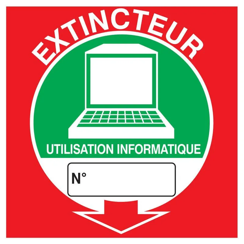 Panneau EXTINCTEUR UTILIS.INFORMATIQUE Taliaplast 628122