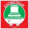 Panneau EXTINCTEUR UTILIS.INFORMATIQUE Taliaplast 628122