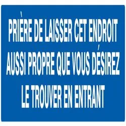 PRIER.LAISSEZ ENDROIT PROPRE N Taliaplast 625641