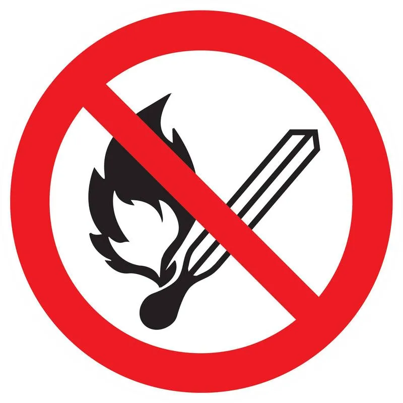 Panneau FLAMMES NUES INTERDITES NORMAS Taliaplast 727250