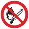 Panneau FLAMMES NUES INTERDITES NORMAS Taliaplast 722245