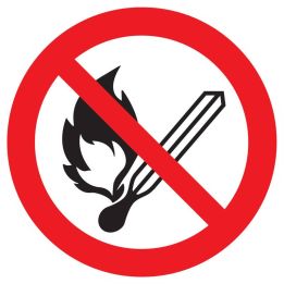 Panneau FLAMMES NUES INTERDITES NORMAS Taliaplast 723246