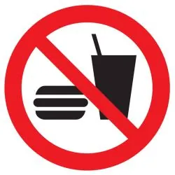 Panneau INTERDICTION DE MANGER OU DE B Taliaplast 724254
