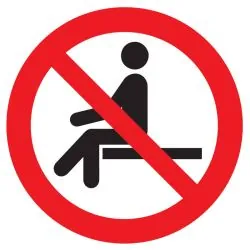 Panneau INTERDICTION DE S'ASSEOIR NORM Taliaplast 724348