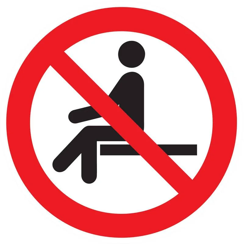 Panneau INTERDICTION DE S'ASSEOIR NORM Taliaplast 724348