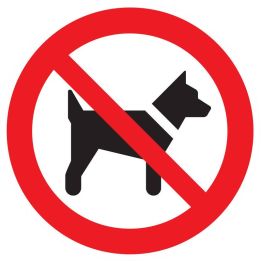 Panneau INTERDIT AUX CHIENS NORMASIGN Taliaplast 724203