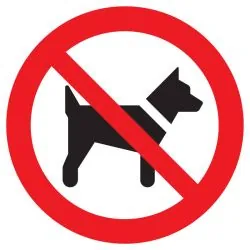 Panneau INTERDIT AUX CHIENS NORMASIGN Taliaplast 722243