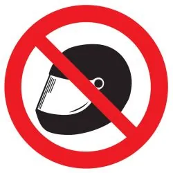 Panneau CASQUE INTERDIT NORMASIGN ADHE Taliaplast 724312