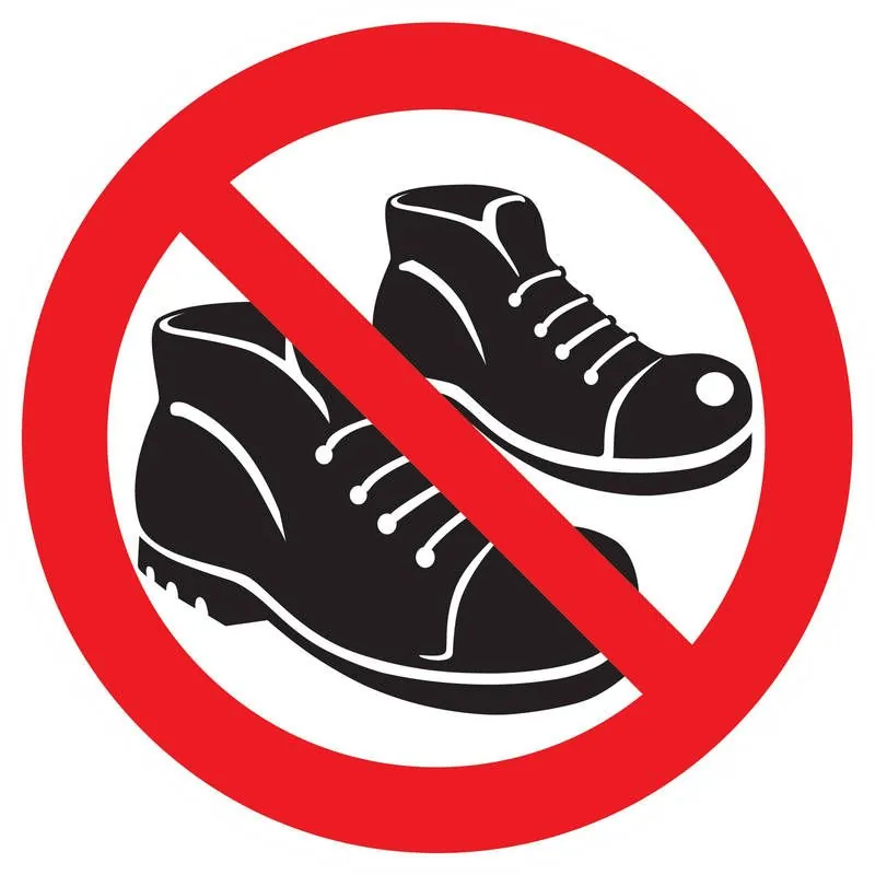 Panneau CHAUSSURES INTERDITES NORMASIG Taliaplast 723313