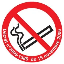 Panneau DEFENSE DE FUMER + DECRET NORM Taliaplast 722302