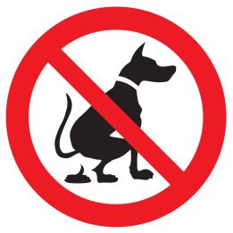 Panneau DEJECTIONS ANIMAUX INTERDITES Taliaplast 724301
