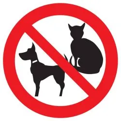 Panneau INTERDIT AUX ANIMAUX (PICTOS) Taliaplast 723299