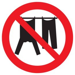 Panneau INTERDIT D' ETENDRE DU LINGE D Taliaplast 727336