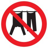 Panneau INTERDIT D' ETENDRE DU LINGE D Taliaplast 727336