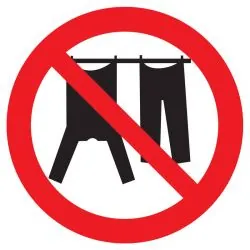 Panneau INTERDIT D' ETENDRE DU LINGE D Taliaplast 722336