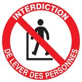 Panneau INTERDIT LEVER DES PERSONNES N Taliaplast 727320
