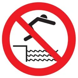 Panneau INTERDIT DE PLONGER NORMASIGN Taliaplast 724339