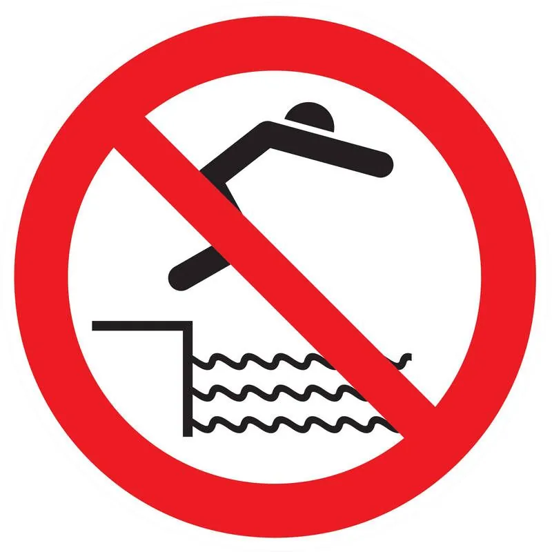 Panneau INTERDIT DE PLONGER NORMASIGN Taliaplast 724339