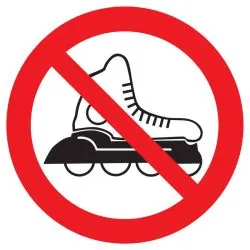 Panneau ROLLERS INTERDITS NORMASIGN AD Taliaplast 723344