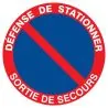 Panneau DEFENSE DE STATIONNER SORTIE D Taliaplast 723210