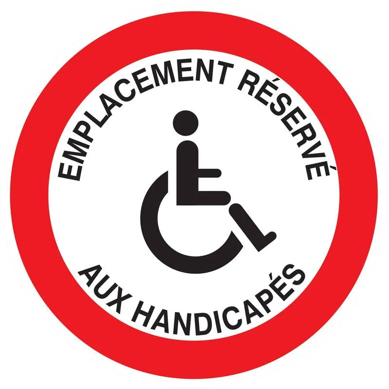 Panneau EMPLACEMENT RESERVE HANDICAPES Taliaplast 724266