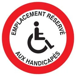 Panneau EMPLACEMENT RESERVE HANDICAPES Taliaplast 722266