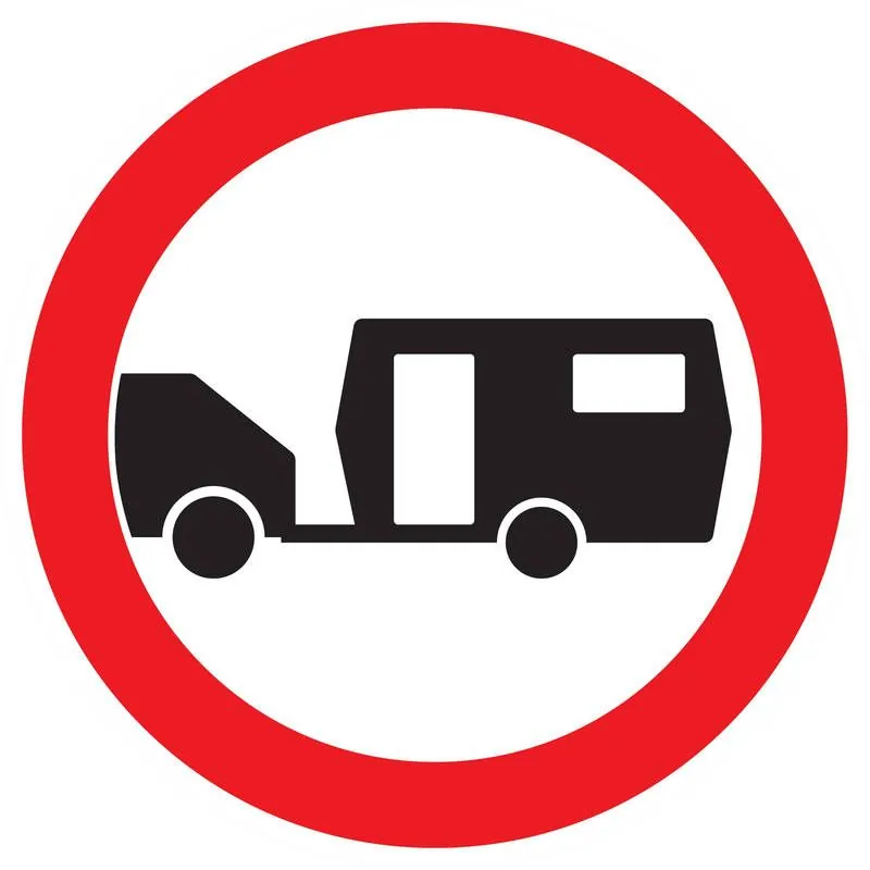 Panneau INTERDIT AUX CARAVANES D.180mm Taliaplast 727290