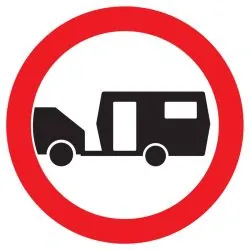 Panneau INTERDIT AUX CARAVANES D.420mm Taliaplast 723290